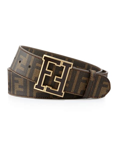 brown fendi zucca college belt|Fendi Men's Zucca College Reversible Belt, Brown.